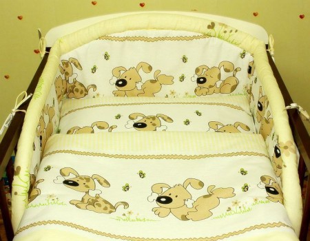 Pościel - piesek z kością - kremowa.